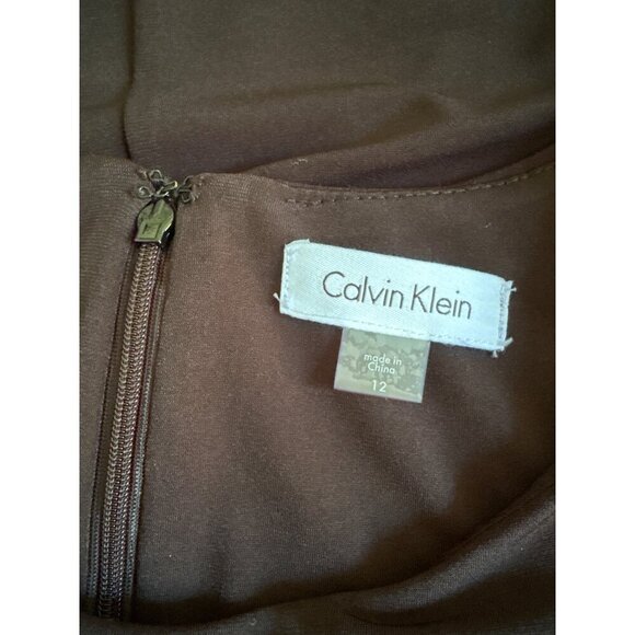 Calvin Klein Black Sleeveless Dress With Side Grommet Detail, Women's Size 12 - Picture 7 of 8